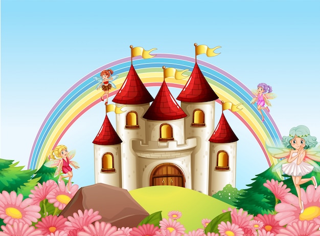 Hada en el castillo medieval