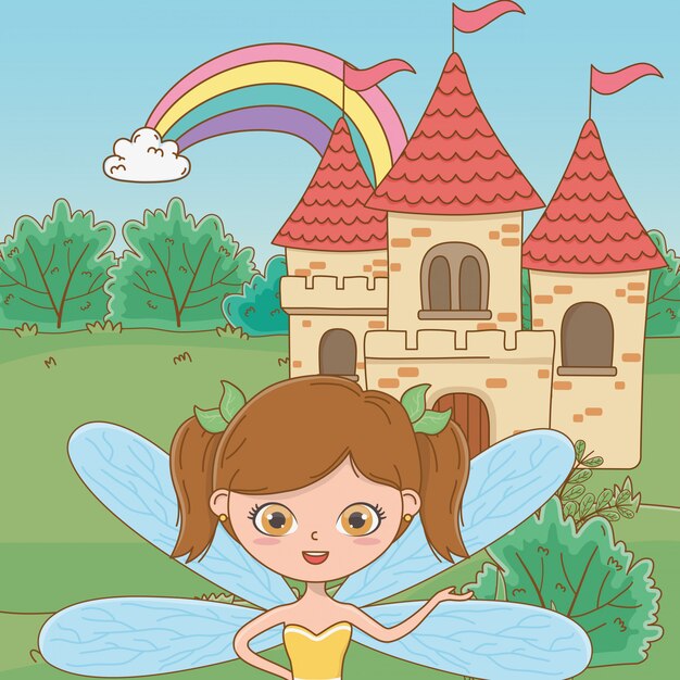 Hada de dibujos animados de cuento de hadas
