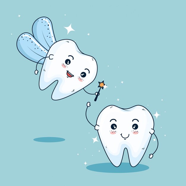 Hada de los dientes para la higiene de la medicina dental