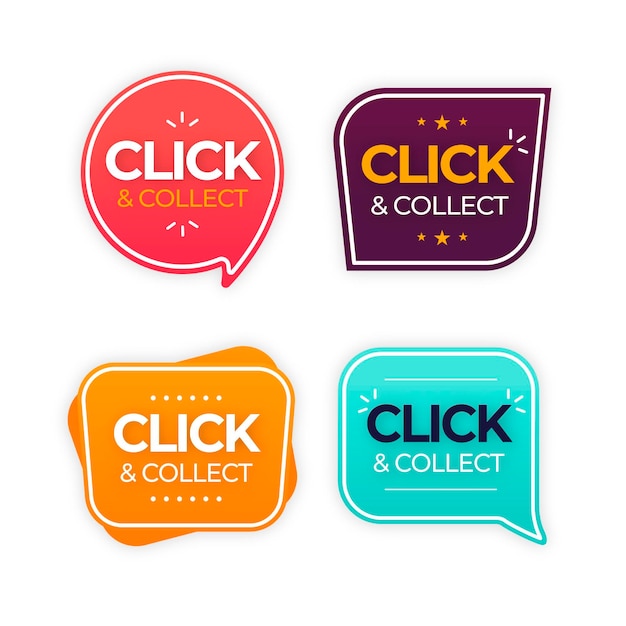 Haga clic y recopile la colección de botones