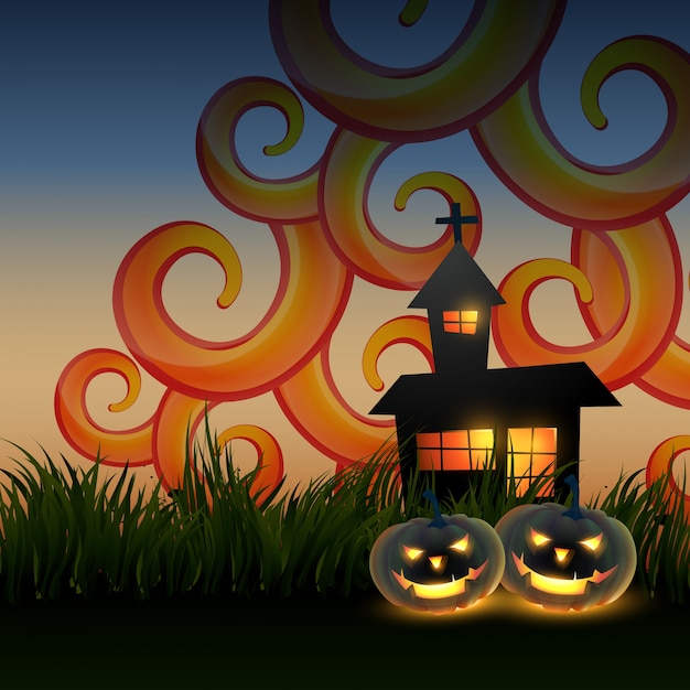 Vector gratuito halloween fondo