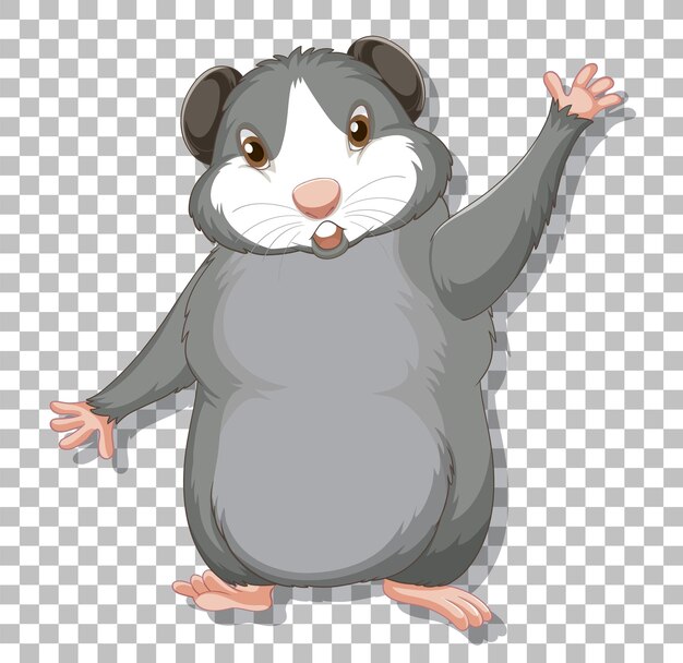 Hámster en estilo de dibujos animados