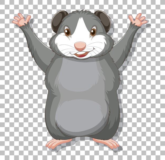 Hámster en estilo de dibujos animados
