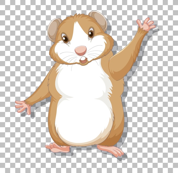 Hámster en estilo de dibujos animados