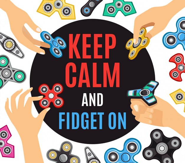 Hand Spinner Fidget Poster publicitario