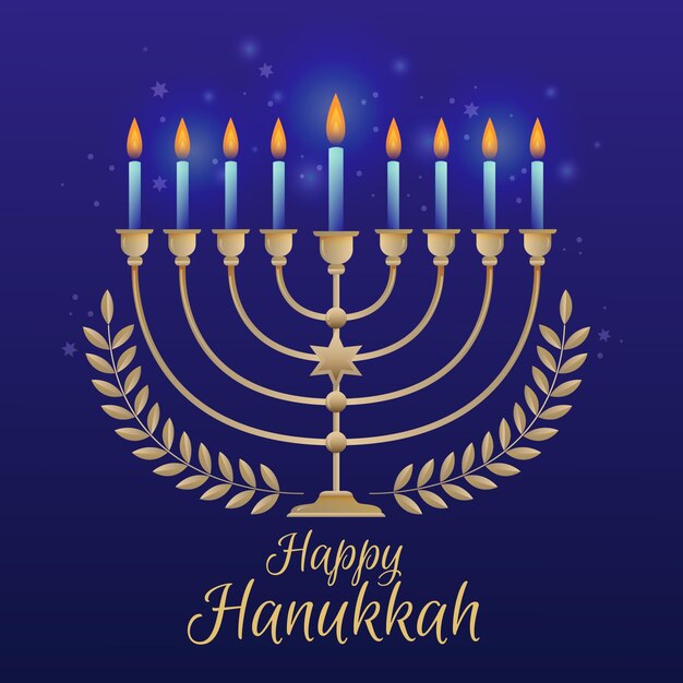 Hanukkah azul y dorado