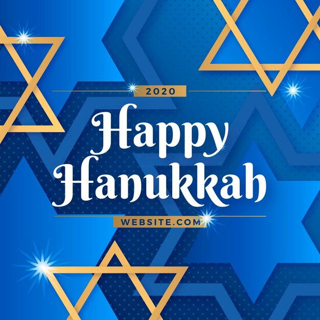 Hanukkah azul y dorado