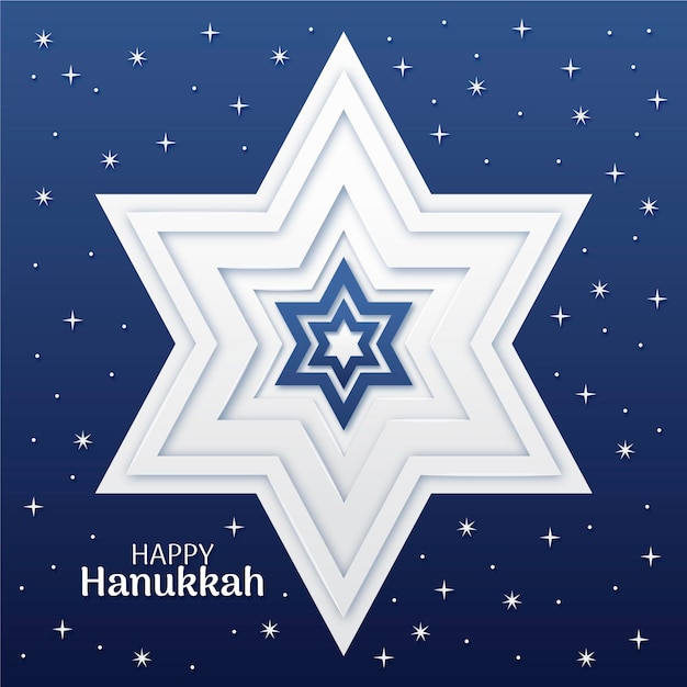 Vector gratuito hanukkah en papel