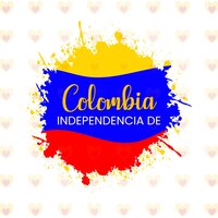 Vector gratis happy colombia independencia de yellow blue red background social media design banner free vector