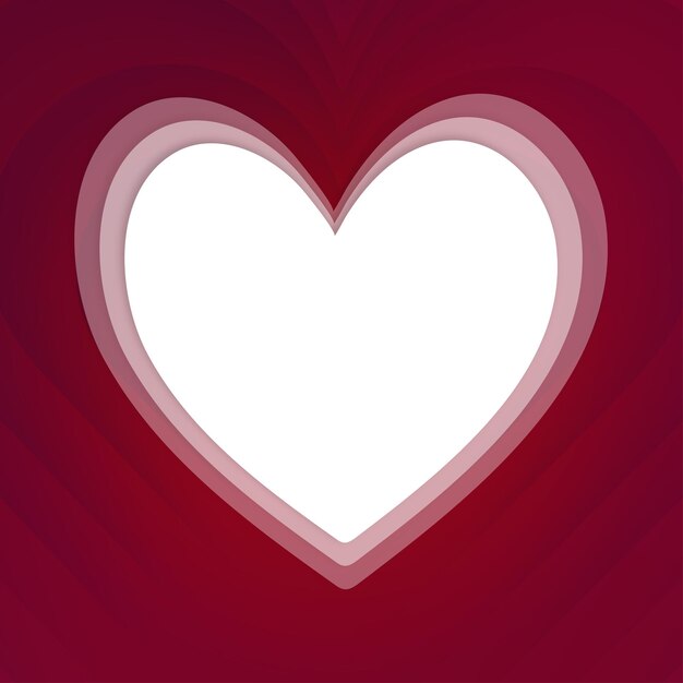Happy Dia Dos Namorados Fondo de corazón blanco granate Banner de diseño de redes sociales Vector libre