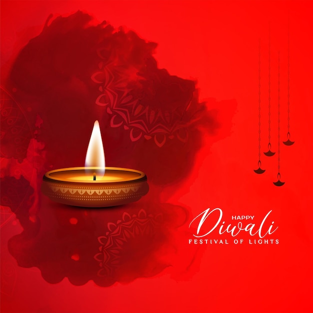 Happy diwali indian festival celebración clásico elegante fondo