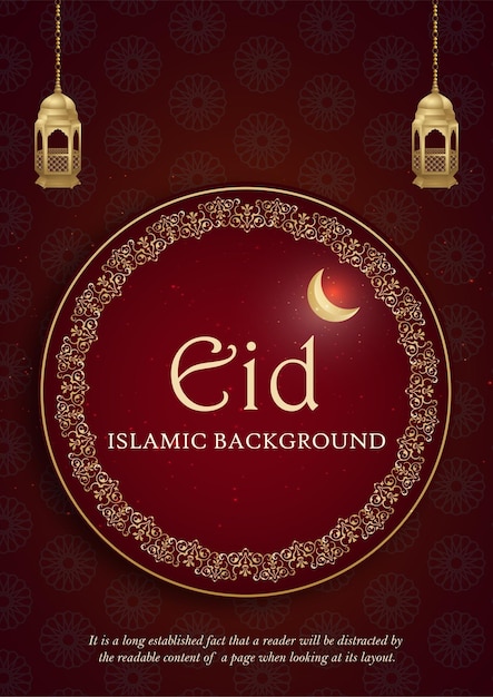 Vector gratuito happy eid greetings maroon golden background islamic social media banner vector libre