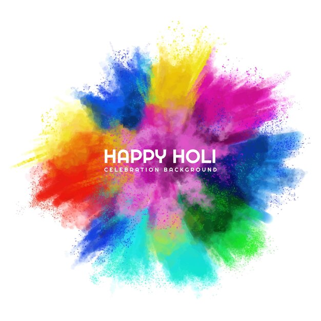 Happy Holi Indian festival de primavera de colores de fondo