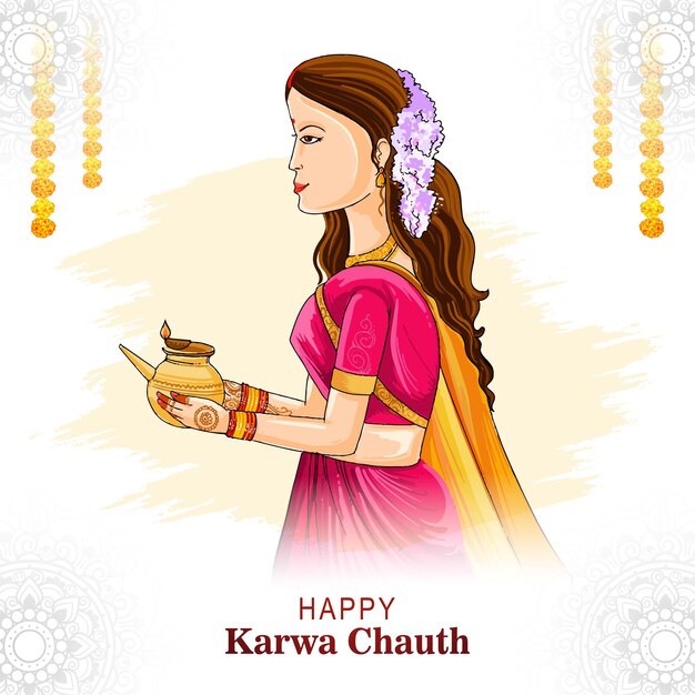Happy Karwa Chauth es un festival celebrado por las mujeres hindúes.