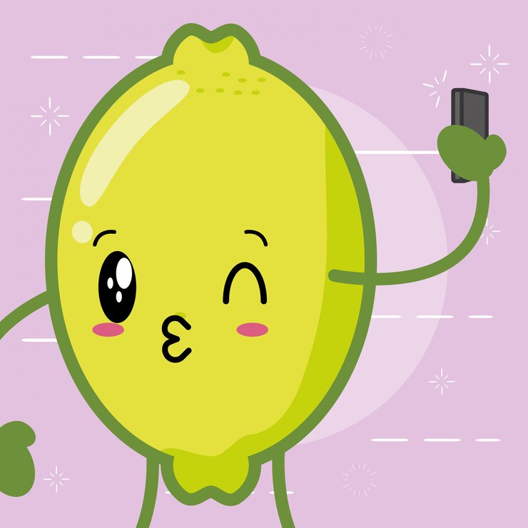 Vector gratuito happy kawaii emojis de limón
