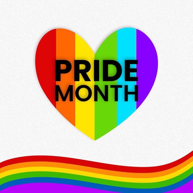 Happy Pride Month Greetings Red Orange Yellow Background Social Media Design Banner Free Vector