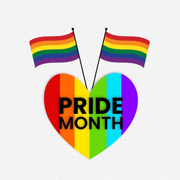 Happy Pride Month Greetings Red Orange Yellow Background Social Media Design Banner Free Vector