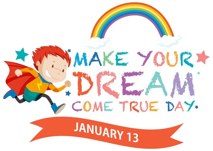 Vector gratuito haz que tus sueños se hagan realidad diseño de banner
