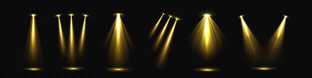 Haz de reflector para el escenario Vector de efecto de rayo de la lámpara