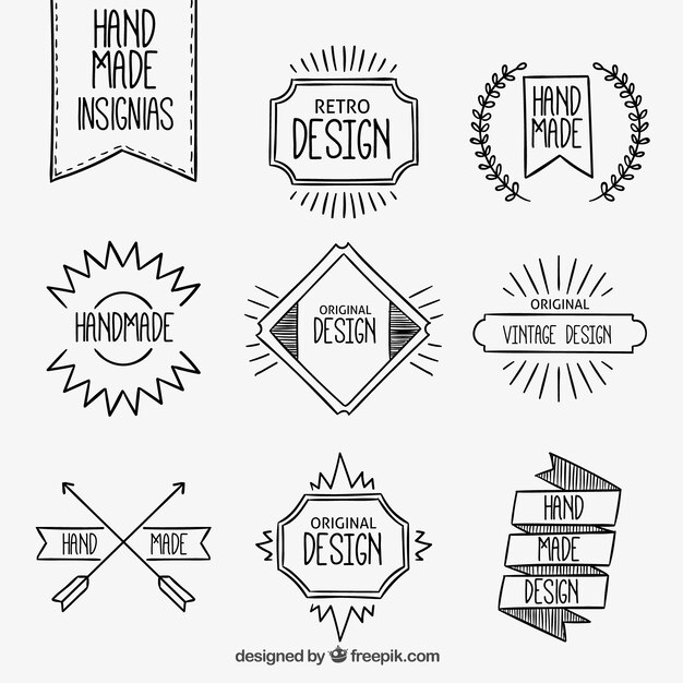Hechas a mano insignias