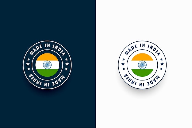 Vector gratuito hecho en la india bandera circular tricolor celebra el orgullo de la nación