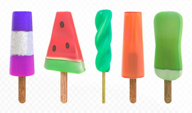 Vector gratuito helado de frutas sobre un fondo transparente