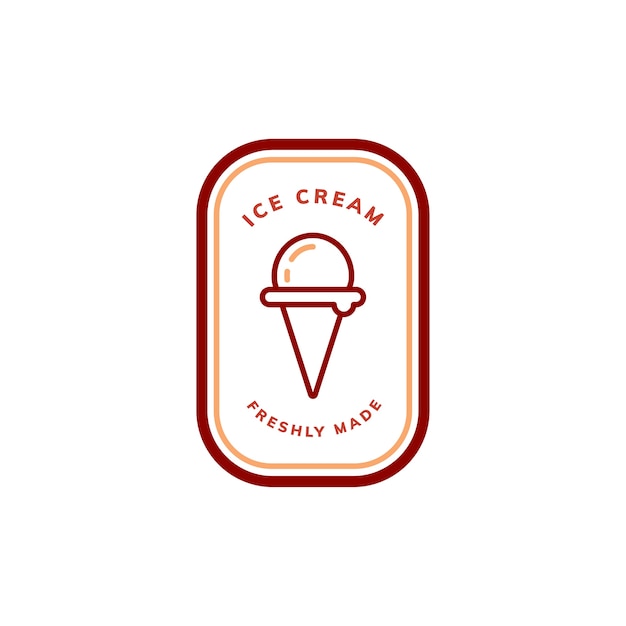 Helado recién hecho logo vector