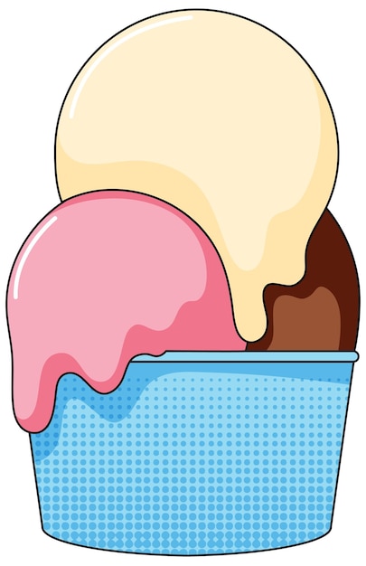 Vector gratuito un helado sobre fondo blanco.