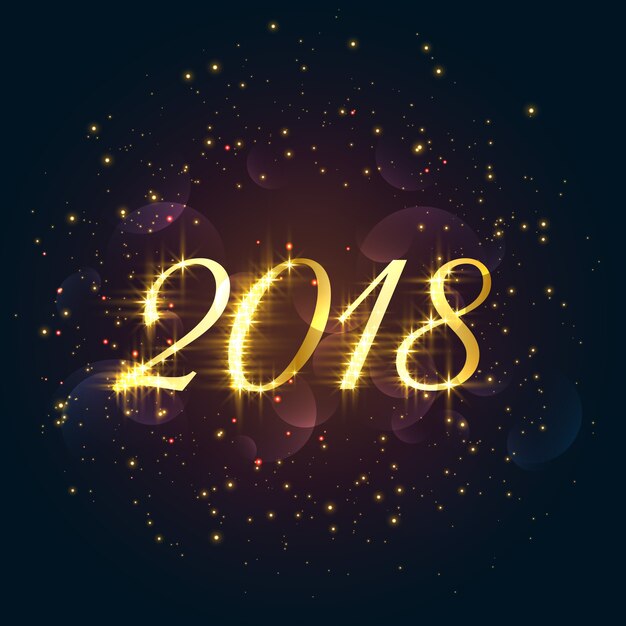 hermosa 2018 brilla fondo de año nuevo