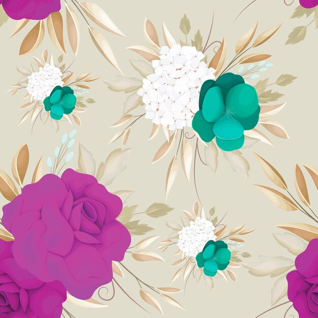 Hermosa acuarela Floral de patrones sin fisuras