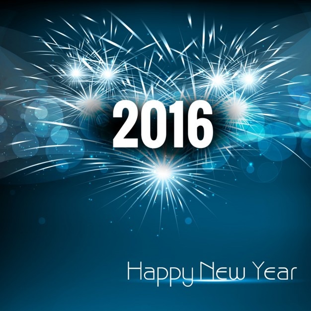 Hermosa Año Nuevo 2016 del fondo