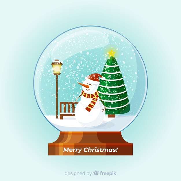 Hermosa bola de nieve de navidad