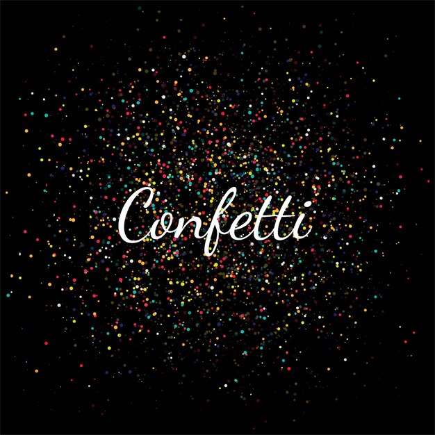 Hermosa celebración de confeti de colores