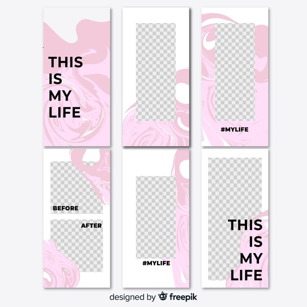 Hermosa colección de plantillas de stories de instagram