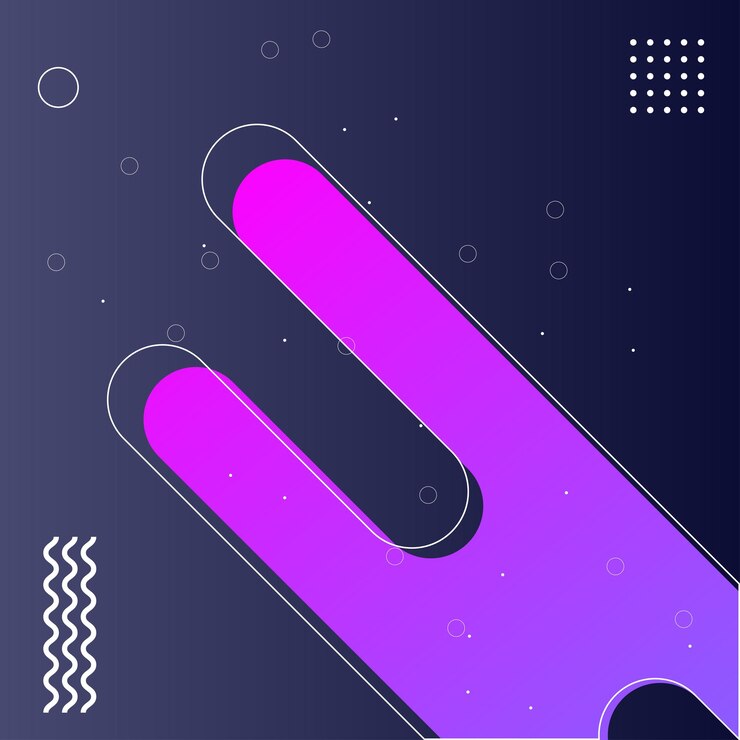 Hermosa combinación original abstracción de estilo moderno con composición hecha de varias formas redondeadas en la paleta de colores real Ilustración vectorial