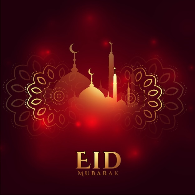 Hermosa eid mubarak desea tarjeta de felicitación