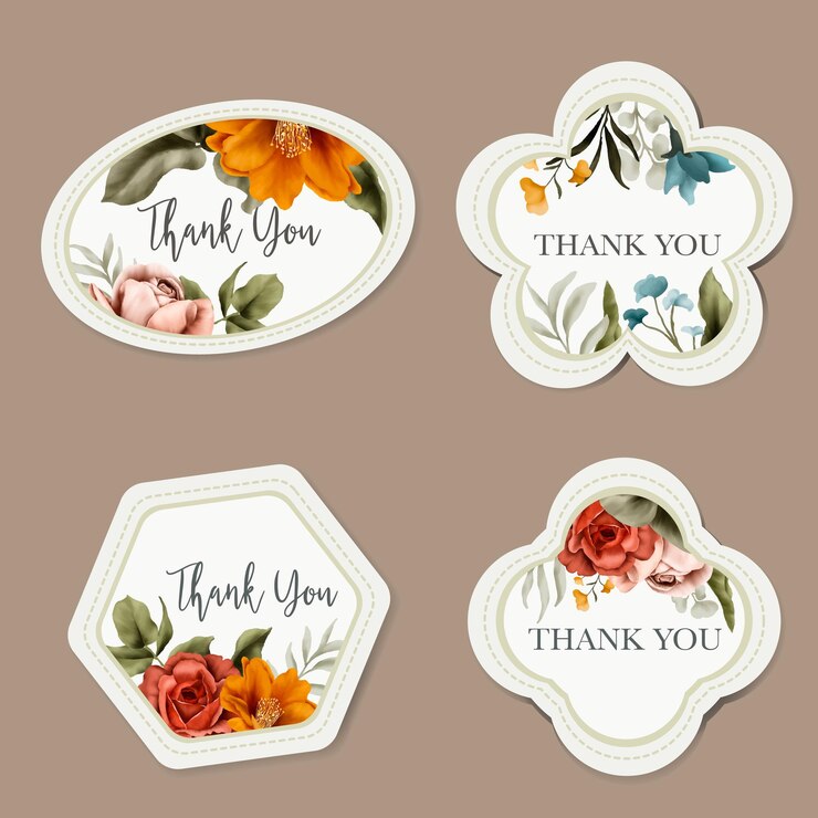 hermosa flor de otoño y hojas colección de etiquetas