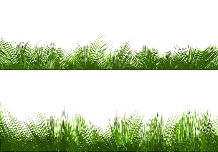 Vector gratuito hermosa hierba verde fondo aislado