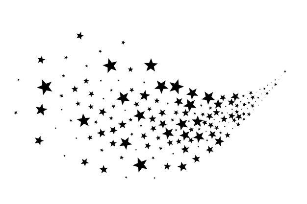 hermosa kirakira estrellas sendero camino diseño de fondo blanco