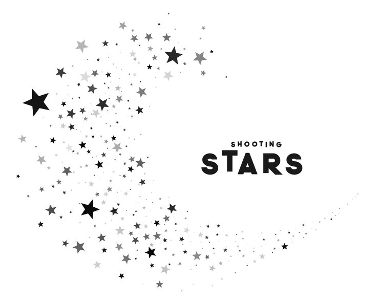 Vector gratuito hermosa kirakira estrellas sendero camino fondo blanco