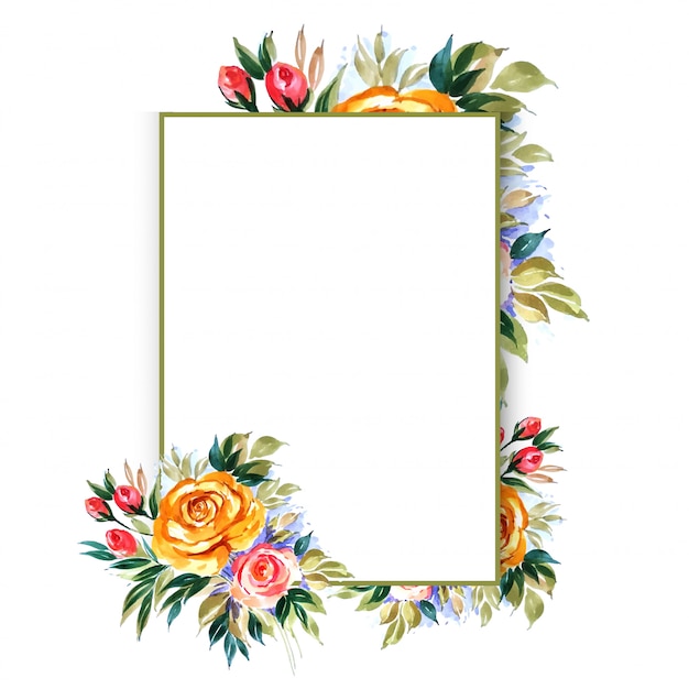 Vector gratuito hermosa mano dibujar plantilla de tarjeta de boda floral