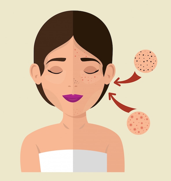 Hermosa mujer en tratamiento facial