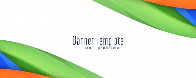 Hermosa plantilla de banner ondulado elegante