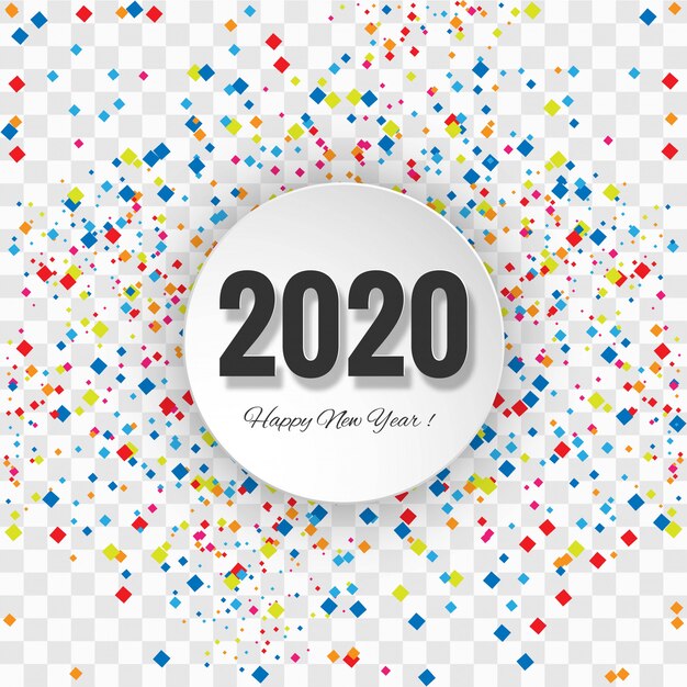 Hermosa tarjeta de celebración de año nuevo 2020