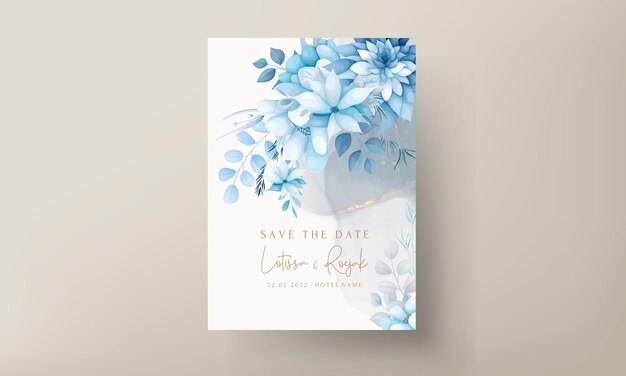 hermosa tarjeta de invitación floral dibujada a mano