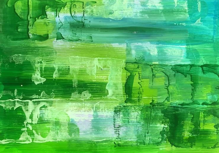 Vector gratuito hermosa textura verde acuarela