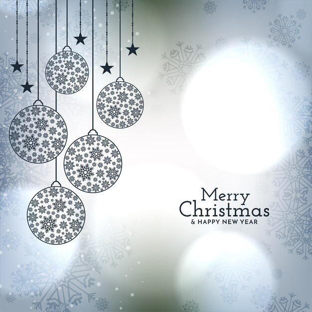 Hermosas bolas de Navidad para fondo brillante Feliz Navidad