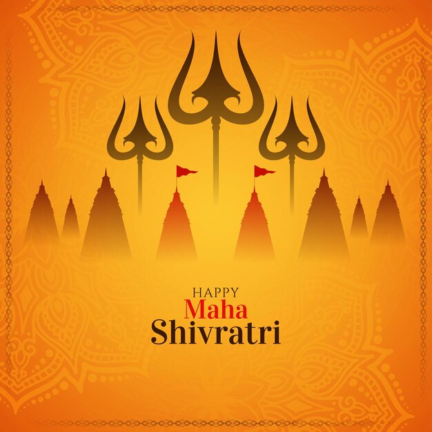 Hermosas felicitaciones para el festival religioso indio de Maha Shivratri