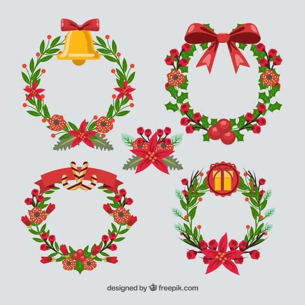Hermosas guirnaldas de navidad decoradas