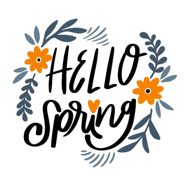 Hermosas letras de primavera hola